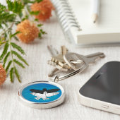 影のイーグル（青） キーホルダー (側面)