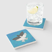 影のイーグル(青) ストーンコースター (横)