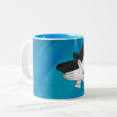 影のイーグル(青) ツートーンマグカップ (正面左)