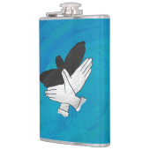 影のイーグル（青） フラスク (左)