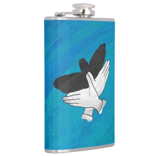 影のイーグル（青） フラスク (右)