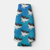 影のイーグル（青） ボトルクーラー (正面)