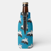 影のイーグル（青） ボトルクーラー (ボトル裏面)