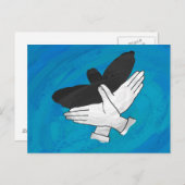 影のイーグル（青） ポストカード (正面/裏面)