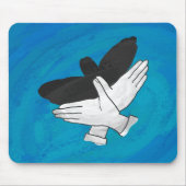 影のイーグル(青) マウスパッド (正面)