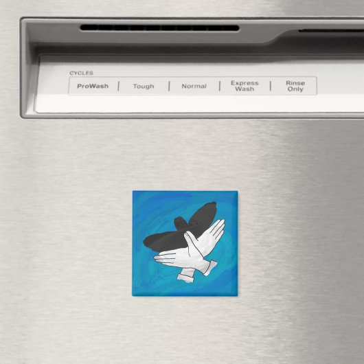 影のイーグル（青） マグネット (インサイチュ (食洗機))