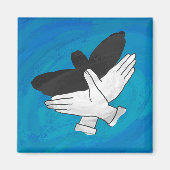 影のイーグル（青） マグネット (正面)