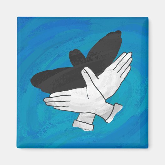 影のイーグル（青） マグネット (正面)