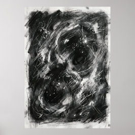 影のエネルギーの黒い螺旋 ウォールアート