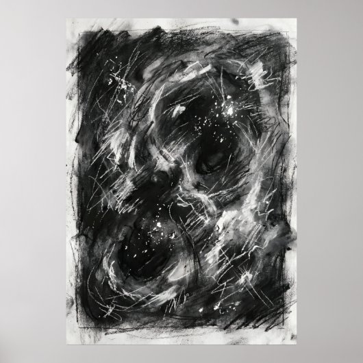 影のエネルギーの黒い螺旋 ウォールアート (正面)
