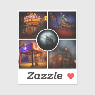 影のカーニバル：ねじれたファンハウスに入る シール