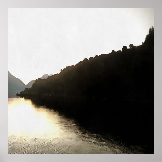 影のショアオブランドスケープアート ポスター (正面)