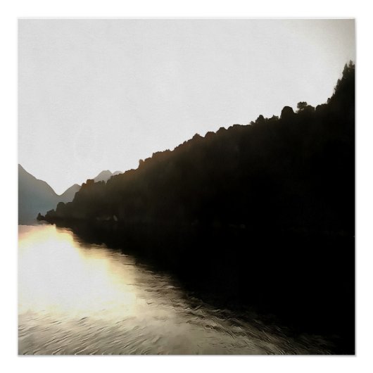 影のショアオブランドスケープアート ポスター (正面)