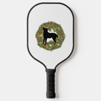 影のシルエットが犬を見上げるリース ピックルボールラケット