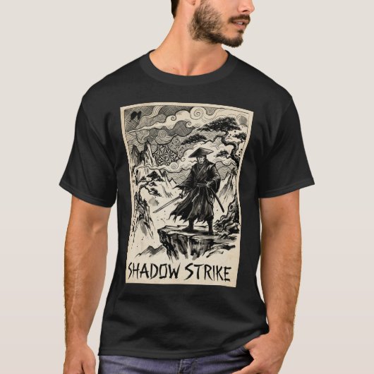 影のストライク侍墨絵Tシャツ Tシャツ (正面)
