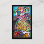 影のタロッ失ったツムーンレディーブラック紙 名刺 (裏面)