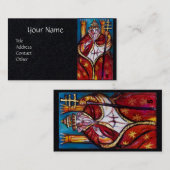 影のタロッ失ったト教皇ヒエロファントブラック紙 名刺 (正面/裏面)