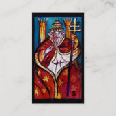 影のタロッ失ったト教皇ヒエロファントブラック紙 名刺 (裏面)