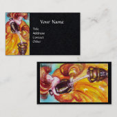 影のタロッ失ったト、テンパランスブラック紙 名刺 (正面/裏面)