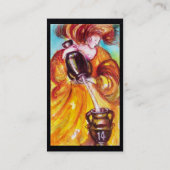 影のタロッ失ったト、テンパランスブラック紙 名刺 (裏面)