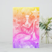 影のタロ失ったット/スターイエローピンク 便箋 (スタンド正面)