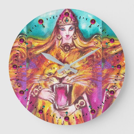 影のタロ失ったット/強さ/不屈 ラージ壁時計 (正面)