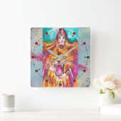 影のタロ失ったット/強度/不屈S スクエア壁時計 (ホーム)