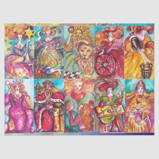 影のタロ失ったット/星，月，日，皇后 薄葉紙 (正面)