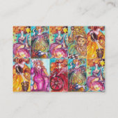 影のタロ失ったット/月の女性、太陽と星 名刺 (裏面)