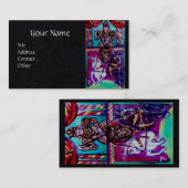 影のタロ失った/チャリオットブラック紙 名刺 (正面/裏面)