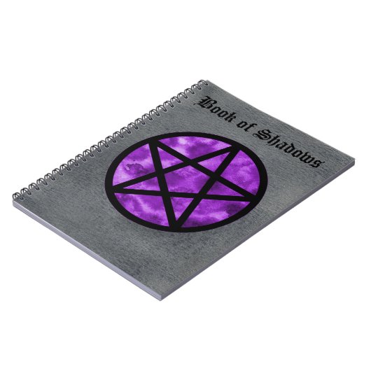 影のノート2の紫色の星形五角形の本 ノートブック (左側)