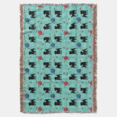 影のパグ スローブランケット (正面縦)