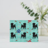 影のパグ ポストカード (スタンド正面)