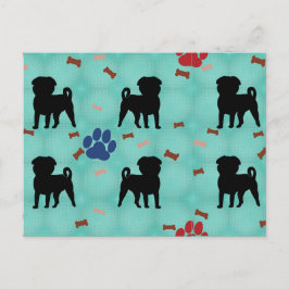 影のパグ ポストカード