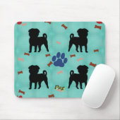 影のパグ マウスパッド (マウス)