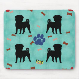 影のパグ マウスパッド