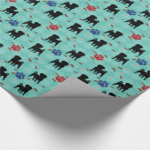影のパグ ラッピングペーパー (角)