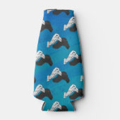 影のラクダ（青） ボトルクーラー (正面)