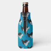 影のラクダ（青） ボトルクーラー (ボトル裏面)