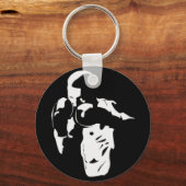 影の中でボクサー キーホルダー (正面)