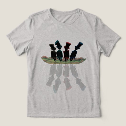 影の中のトップハット トライブレンドTシャツ (デザイン正面)