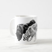 影の中の秋の仲間たち コーヒーマグカップ (正面左)
