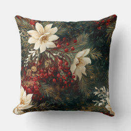 影の付いたクリスマスバレエ植物学 クッション