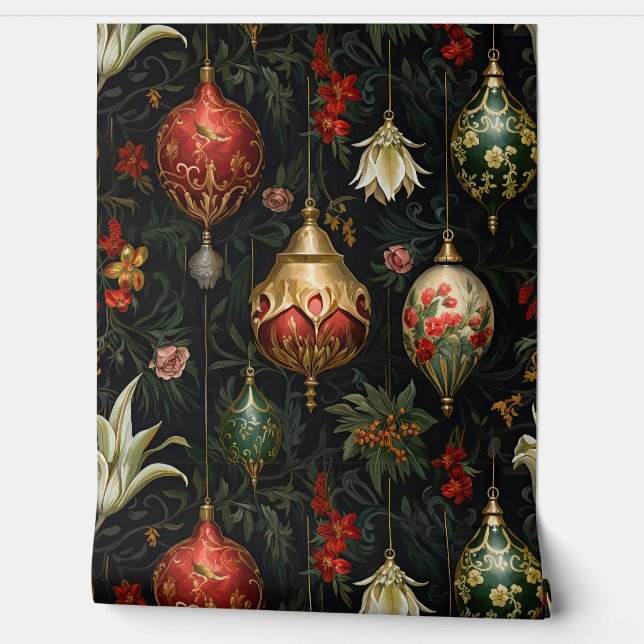 影の付いたクリスマスバレエ植物学 壁紙 (ほどく)