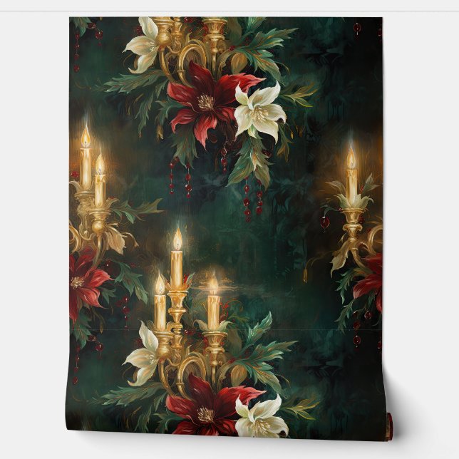 影の付いたクリスマスバレエ植物学 壁紙 (ほどく)