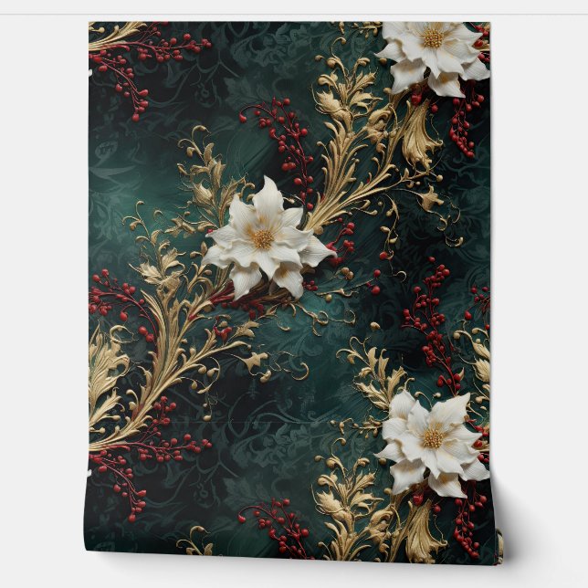 影の付いたクリスマスバレエ植物学 壁紙 (ほどく)