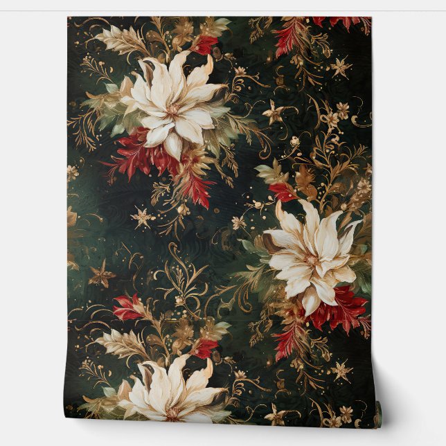 影の付いたクリスマスバレエ植物学 壁紙 (ほどく)