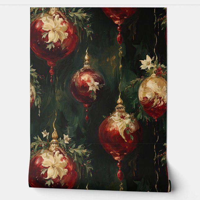 影の付いたクリスマスバレエ植物学 壁紙 (ほどく)