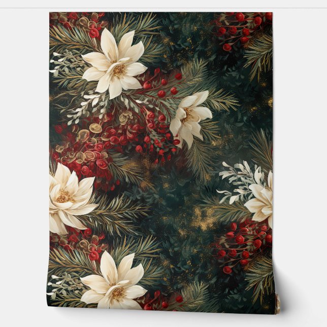 影の付いたクリスマスバレエ植物学 壁紙 (ほどく)