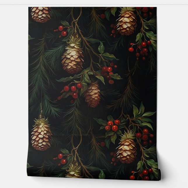 影の付いたクリスマスバレエ植物学 壁紙 (ほどく)